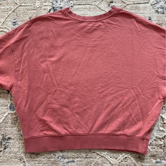 Tasc Sweatshirt Womens Sm Red Pullover Organic Cotton Stretch Crew Neck Casual - Picture 3 of 8